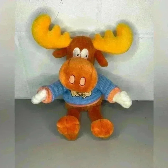 Bullwinkle Moose Wossa Motta Vintage 12" Plush - Picture 1 of 4